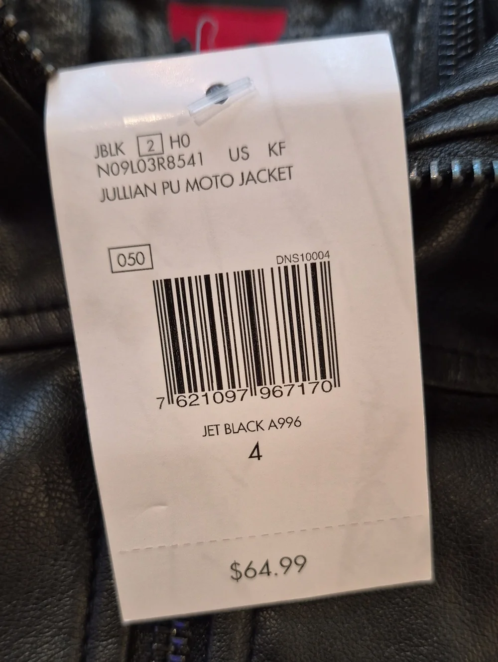 Guess Faux Leather Hooded Moto Jacket